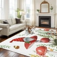 thumbnail image 2 of 5'x7' Area Rugs for Living Room Bedroom, Gnomes Mushroom Washable Rug Carpet Runner Indoor Outdoor, Country Leaves Plants Butterfly Plants Non Slip Floor Mats Area Rug for Kitchen, Nursery, 2 of 8