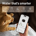 thumbnail image 4 of PETLIBRO Dockstream 2 Cordless Automatic Cat Water Fountain, 3L/101oz Pet Water Fountain with Stainless Steel Bowl Dispenser, Battery Operated, 5GHz WiFi App Monitor, Black, 4 of 8