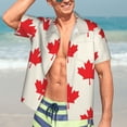 thumbnail image 5 of Lsque Happy Canada Day pattern Hawaiian Shirt for Men, Unisex Summer Beach Casual Short Sleeve Button Down Shirts-3X-Large, 5 of 9