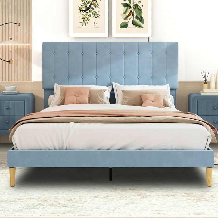 Blue online queen bed