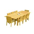 thumbnail image 4 of Grade-A Teak Dining Set: 8 Seater 9 Pc: 122" Caranas Rectangle Table And 8 Leveb Stacking Arm Chairs Outdoor Patio WholesaleTeak #51LV2909, 4 of 6