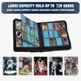 thumbnail image 4 of Trading Cards Album Binder with 12 Pockets and 30 double-sided sheets. binder storage case can accommodate a maximum of 720 cards and is perfectly suited for TCG, MTG, football cards etc - black, 4 of 5