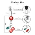 thumbnail image 2 of Dsseng Bagues de Ventre 18G Rouge CZ Bague de Bouton de Ventre Bijoux 3 Pcs, 2 of 9