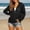 A1 Black, variant on Crochet Cardigan for Women Full Zip Hooded Hollow Out Fishnet Knit Jacket Long Sleeve Relaxed Fit with Hand Pockets Airy Lightweight Casual Beach Summer Swim Cover Up Outfits Black 2XL