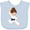 AE-Light Blue, variant on Inktastic Karate Girl, Cute Girl, Black Belt, Brown Hair Girls Baby Bib