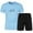 Light Blue, variant on 2 Piece Sets for Women Fashion Sleeveless Tops Drawstring Wide Leg Pants Matching Leisure Set With Pockets