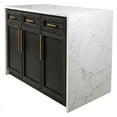 thumbnail image 6 of KBC Palisade 48" Kitchen Island w/ Engineered Marble Waterfall in Dark Oak, 6 of 9