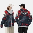 thumbnail image 4 of Fotbe Red Black Eastern Panda Warrior Chaqueta con Protección Solar UPF 50+ para Hombre y Mujer, Camisa con Capucha y Bolsillos-Medium, 4 of 7