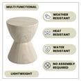 thumbnail image 5 of LeisureMod Modern Side Table Hourglass Design with Round Fiberstone and Pedestal Base, Accent End Table for Indoor Home, Outdoor Patio, Living Room Sofa, Weather-Resistant, Loft Series in Moss Grey, 5 of 12