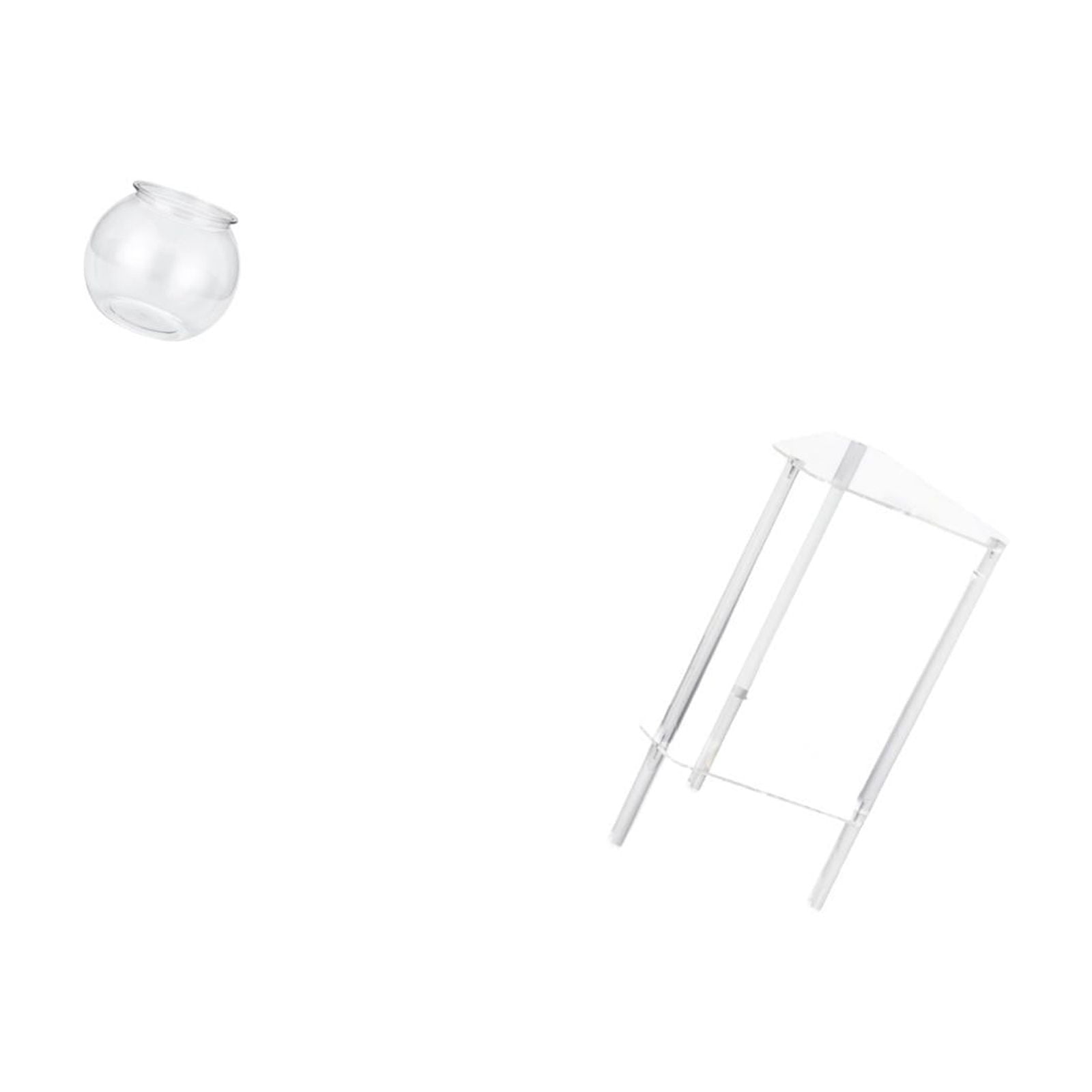 EHJRE Desktop Aquarium Tank Small Fish Bowl Transparent Acrylic Table Clear Container Modern Design Suitable for Bedroom Office Living Room Decoration