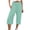 Mint Green, variant on Women'S Cotton And Linen Solid Elastic Waist Cropped High Waist Casual Pants Sweatpants