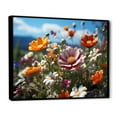 thumbnail image 2 of Designart "curious Wildflowers Bouquet" Floral Floater Framed Canvas Print, 2 of 7