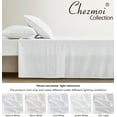 thumbnail image 5 of Chezmoi Collection 4-Piece Stone Washed Queen Sheet Set, Rayon Derived from Bamboo & Polyester Blended, Breathable & Cooling 15-Inches Deep Pocket Sheets & Pillowcases Set, White, 5 of 9
