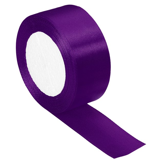 Unique Bargains 1.5 Inch Wide 24 Yards Satin Ribbon, Double Face Solid Crafts Roll for Party Home DIY Wrapping Decoration, Purple