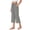 Dark Grey, variant on Women Capri Pants Wide Leg High Waisted Drawstring Capris Summer Casual Linen Cropped Pants with Pockets