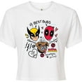 thumbnail image 3 of Marvel Deadpool & Wolverine - Best Bubs Doodles - Juniors Cropped Graphic T-Shirt, 3 of 5