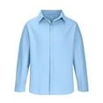 thumbnail image 5 of GuangCheng George Mens Button Up Shirts Long Sleeve Casual Breathable Linen Blend Blouses,Sky Blue,XL, 5 of 9