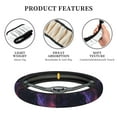thumbnail image 4 of Honeii Galactic Wolf Stare Print Stretch Elastic Steering Wheel Cover - Universal 15", Fits Sedans, SUVs, Vans, & Trucks Effortlessly, 4 of 6