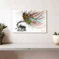thumbnail image 2 of Elephant Stock Radical Rhapsody Wall Art - Horizontal Canvas Wall Art - Living Room Wall Decor - Music Canvas - Gray And Gold Decor By Ashvin Harrison - 12" x 8", 2 of 8