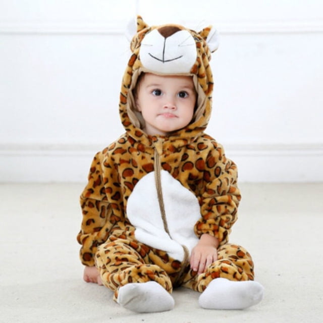 Mamelucos de Cosplay de animales para bebés, mono de dibujos animados, trajes para niños pequeños, disfraz de tigre para niñas, mono, ropa de invierno infantil 0-24M3M Gao Jinjia LED