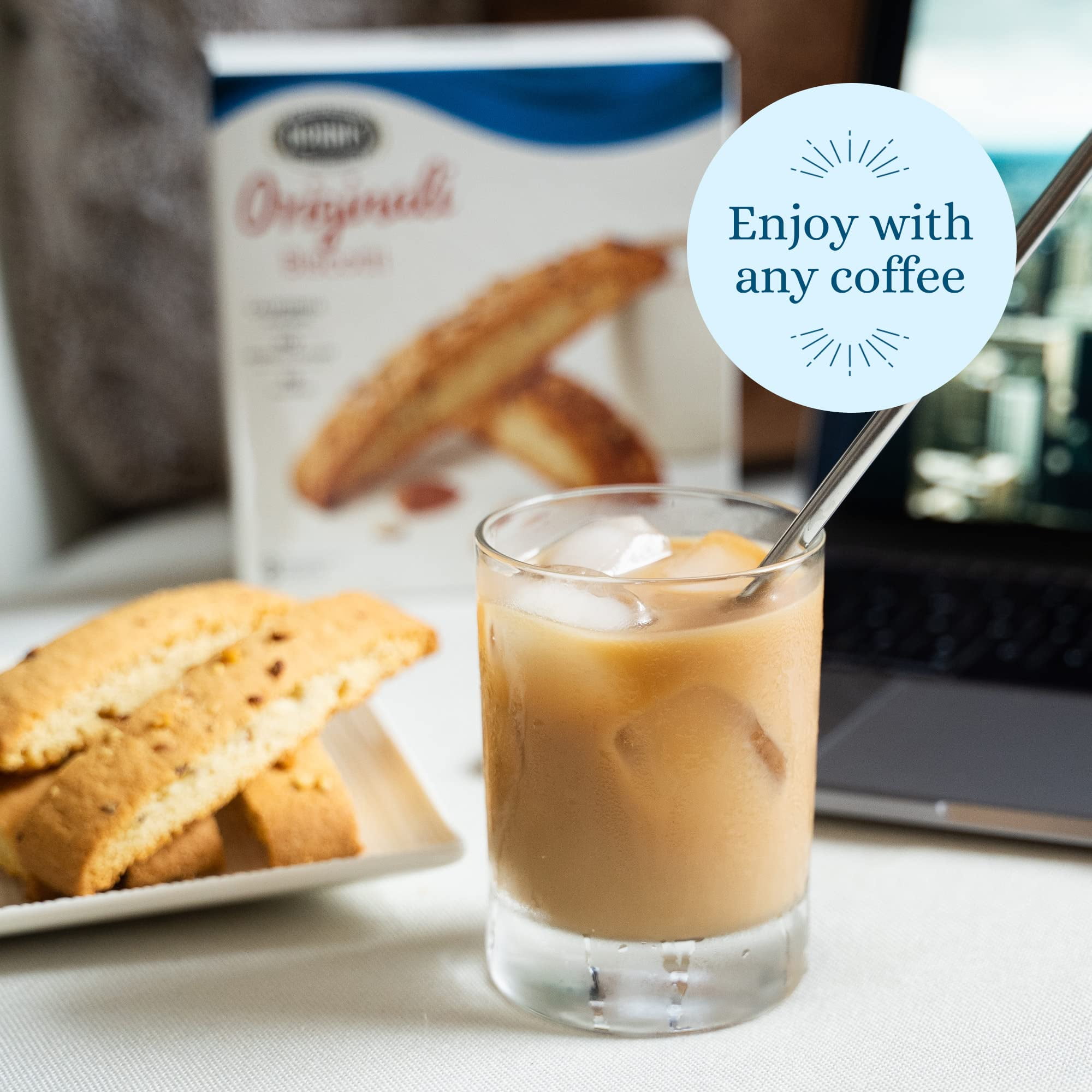 Nonni's Originali Biscotti Italian Cookies - 6 Boxes - Biscotti Individually Wrapped - Italian Biscotti Cookies Baked Fresh w/ a Hint of Anise & California Almonds - Kosher - 5.52 oz