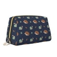 thumbnail image 2 of Picia Hedgehog And Snail Print Leather Makeup Bag Make Up Bag Travel Toiletry Bag for Her Girlfriend Teacher Teen Girl Gifts, 2 of 8