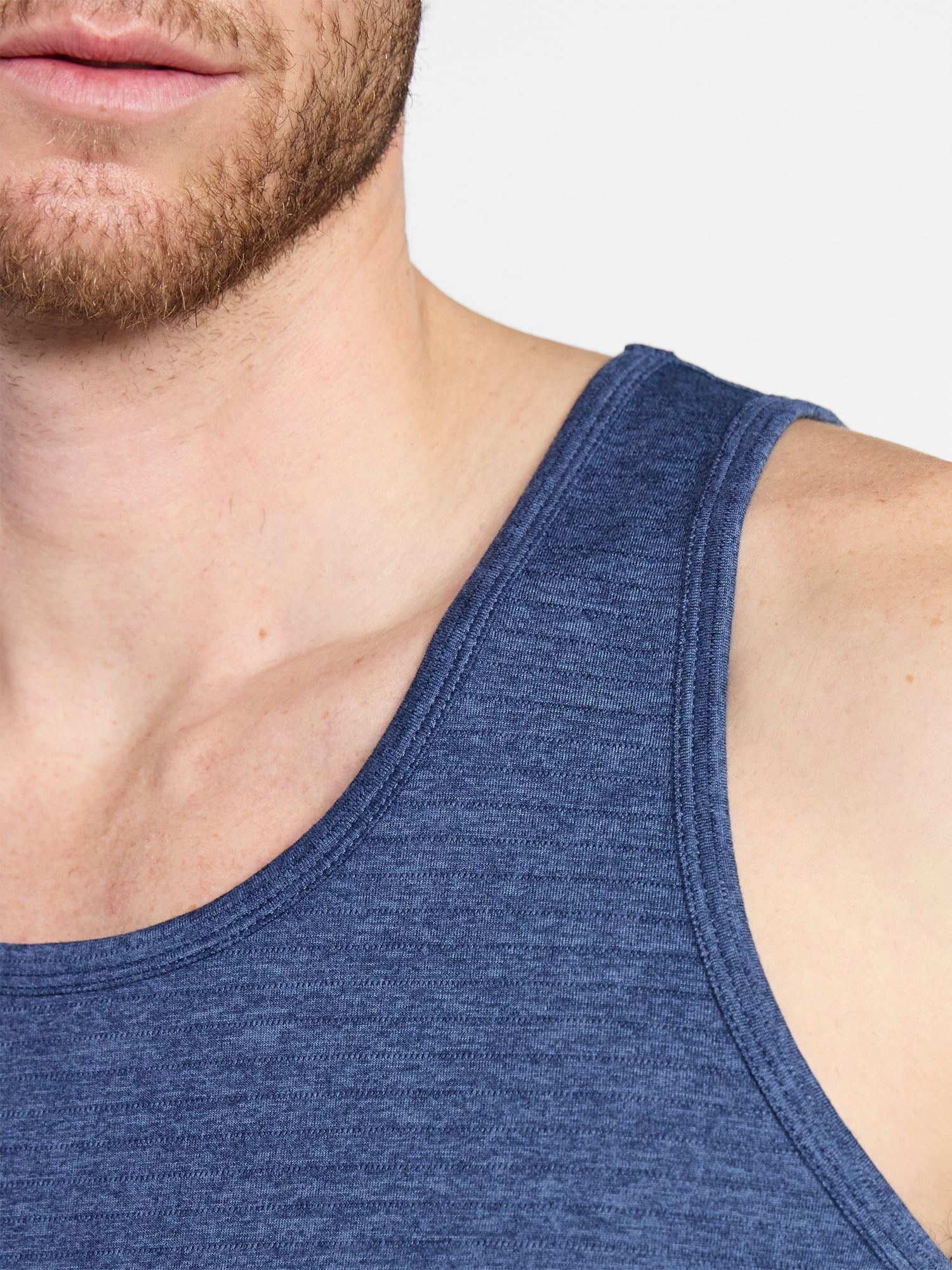 Athletic Works Men's and Big Men's Stripe Jersey Active Tank Top, Sizes S-3XL
