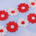 thumbnail image 4 of Rongfmy 3 Yd 1 inch Embroidered Guipure Lace Daisy DIY Sewing Flower Applique Ribbon, 4 of 9