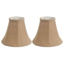 Urbanest Burlap Bell Chandelier Shade, 3x6x5", Natural, Set of 2
