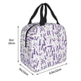 thumbnail image 2 of KLL Lavender Flowers Print Insulated Lunch Bag Women, Reusable Cute Tote Lunch Box for Adult & Men, Leakproof Cooler Lunch Bags for Work Office Travel Picnic, 2 of 5