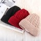 thumbnail image 4 of Gorro de lana de punto con forro polar para adultos de mohair, gorro de protección para las orejas coreano para mujer, gorro de punto grueso y cálido para comercio exterior, 4 of 6