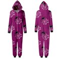 thumbnail image 1 of Family Halloween Pjs Matching Sets Halloween Print Long Sleeve Zippered One Piece Pajama Hooded Jumpsuit Winter Halloween Pjs Family Set, 1 of 4