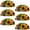 Multicolored 2, variant on PhooArto 6 Pcs Cup Drawer Pulls, Sunflower Rainbow Pattern Shell Shape Handles Cabinet Knobs for Dresser Cupboard Closet Wardrobe with Screws
