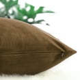 thumbnail image 5 of PiccoCasa 18"x18" Decorative Throw Pillow Cover Velvet Cushion Cover, Coffee Color, 5 of 8