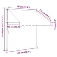 thumbnail image 4 of vidaXL Manual Retractable Awning with LED 78.7" Orange and Brown, 4 of 5