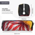 thumbnail image 3 of Cauagu Eagle Head With American Flag Print Leather Pencil Pen Case - Stationery Bag Portable Stationery Bag Big Capacity Pencil Pouch Cosmetic Organizer Bag for Men & Women, 3 of 7