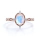thumbnail image 4 of JeenMata Anillo de Bodas Bohemio Antiguo con Piedra Lunar Azul Ovalada y Moissanita de 1,5 Uds en Oro Rosa de 18 K sobre Plata, 4 of 6