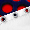 thumbnail image 5 of Blue And Red 30%-50% Blackout Curtains,Geometric Honeycomb Curtains & Drapes 38"Wx54"L Teen Bedroom,Abstract Geometry Window Curtains 3D Neon Geometrical Window Treatments 2 Panels, 5 of 6
