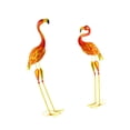 thumbnail image 2 of simhoa 2 Pieces Metal Flamingo Garden Statue Outdoor Sculpture Height 64-70cm Bird Ornaments Photo Props for Backyard Home Festivals, 2 of 9
