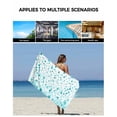 thumbnail image 5 of Turquoise Polka Dot Towel Set of 3, Soft Microfiber Bath Towels, Hand Towel, Washcloths, Modern Art Abstract Watercolor Dot Quick-Dry Absorbent Towels for Bathroom Kitchen Hotel Beach Gym Spa, 5 of 7