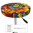 thumbnail image 4 of Lsque Geometry Dash Round Bar chair cushion covers Velvet Fabric Premium Comfort Protects from Scratches and Stains for 14-17 Inch Chair- 13 inch, 4 of 7