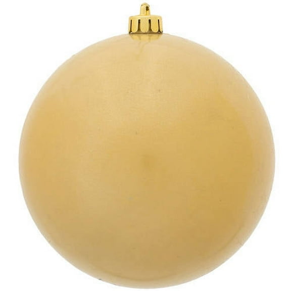 Vickerman 6" Champagne Candy Ball Ornament, 4 per Bag