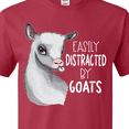 thumbnail image 4 of Inktastic Easily Distracted by Goats Cute Goat T-Shirt, 4 of 5