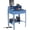 Blue, variant on Shop Desk with Pigeonhole Compartments, Slope Top, 34.5 x 30 x 38-42.5 in. - Gray