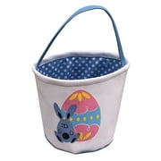 Bunny Tote Bag Easter Storage Basket Portable Bucket 25x23cm Handicrafts Canvas Lightweight Buckets Egg Candy Baskets