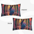 thumbnail image 2 of Sikiie Neon Rabbit In Archway Print Plush Pillow Cover, Wrinkle-proof and Stain-resistant Pillow Protector without Pillow Core, Home Decoration-14"x20", 2 of 6