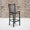 Walnut Wood Seat/Black Metal Frame, variant on Flash Furniture HERCULES Series Black Window Back Metal Restaurant Barstool - Natural Wood Seat