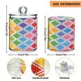thumbnail image 3 of 2 Pack Rainbow Block Qtip Holder Dispenser Clear Plastic Storage Apothecary Jars for Cotton Swabs Balls Pads Floss, 3 of 7