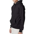 thumbnail image 3 of Hanes Ultimate Cotton Men's Fleece Pullover Hoodie, Warm Comfortable Hooded Sweatshirt, Black, XL, 3 of 6