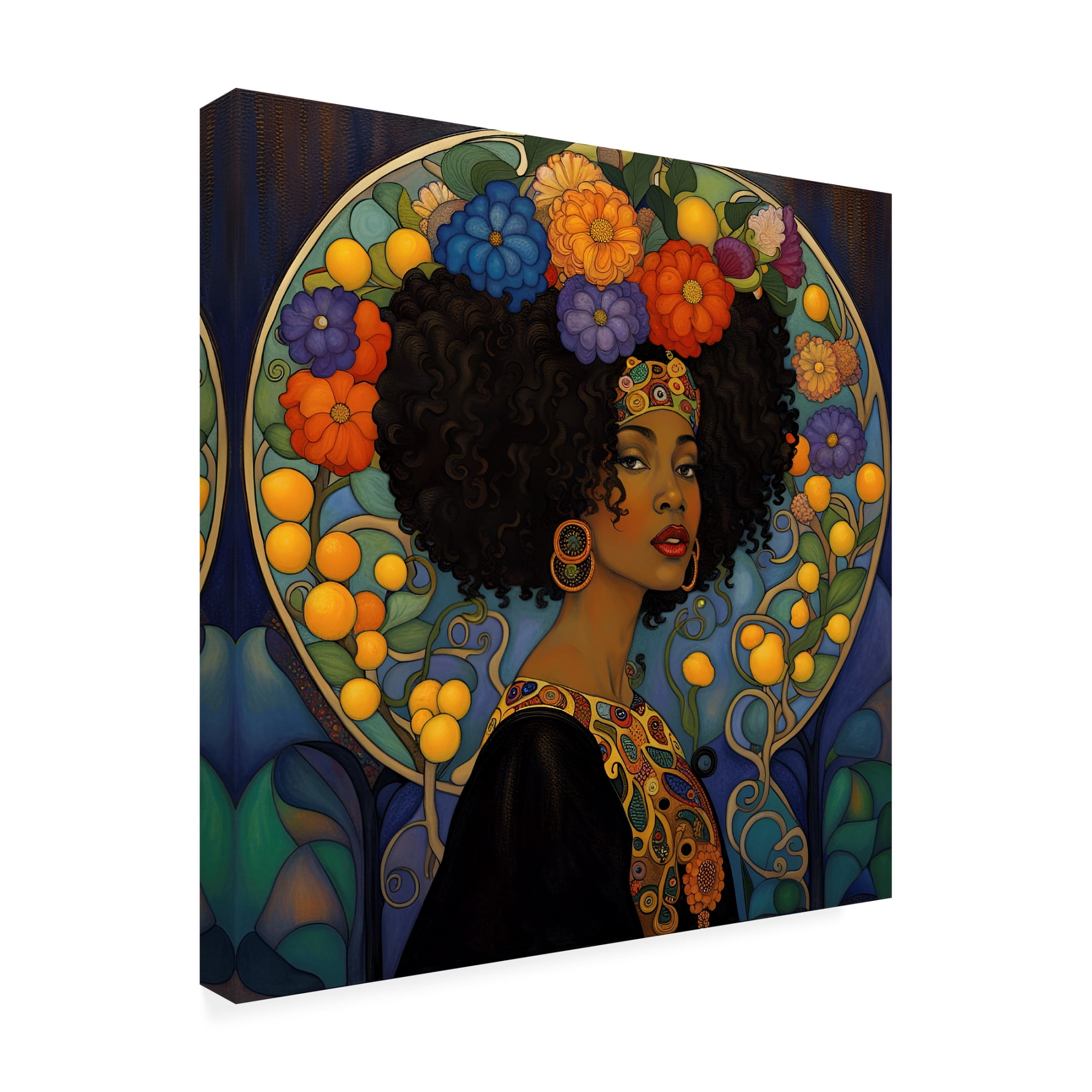 Canvas Wall Art - Tina Lavoie 'Art Nouveau Beauty VI' Wall Art for Living Room, Bedroom, or Office Décor by Trademark Fine Art - 35 x 35 Inches